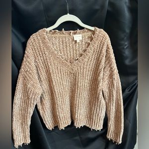 Light brown knit sweater